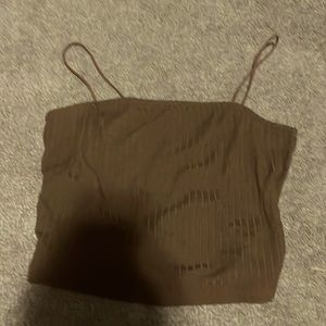 Cropped brown tank